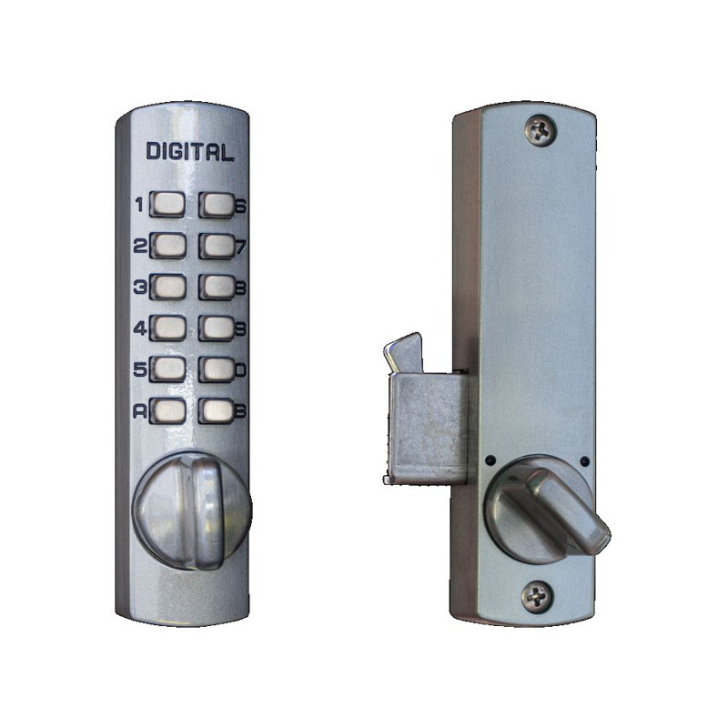 One Sided Keyless Deadbolt, Satin Chrome