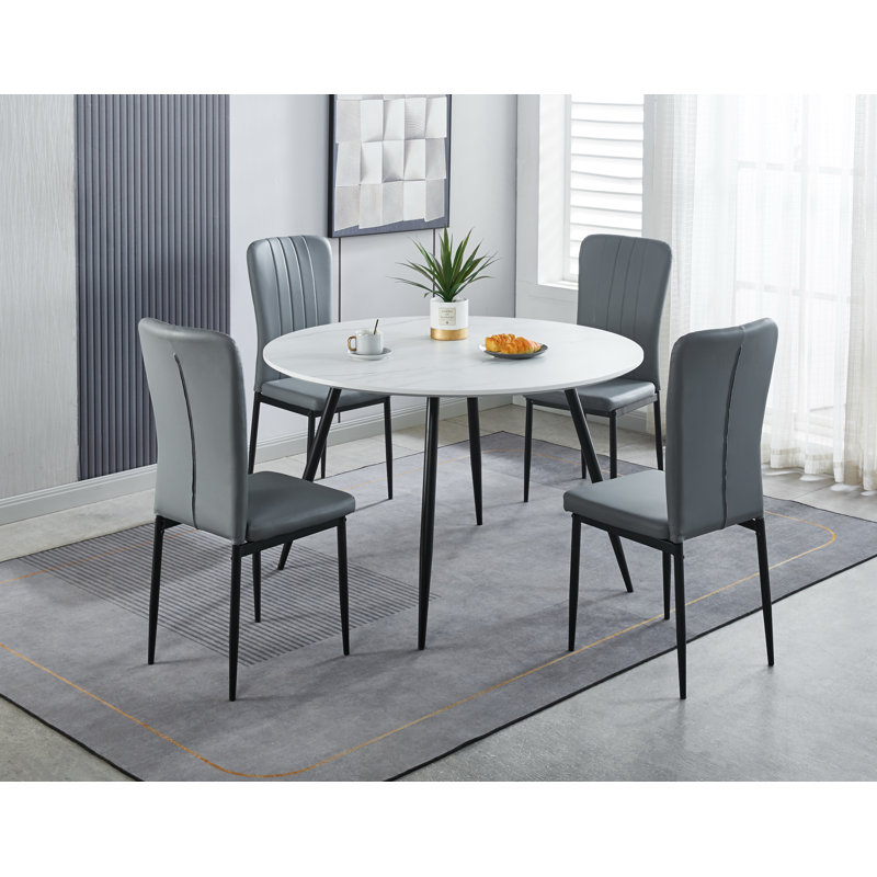Mose 4 - Person Dining Set, White