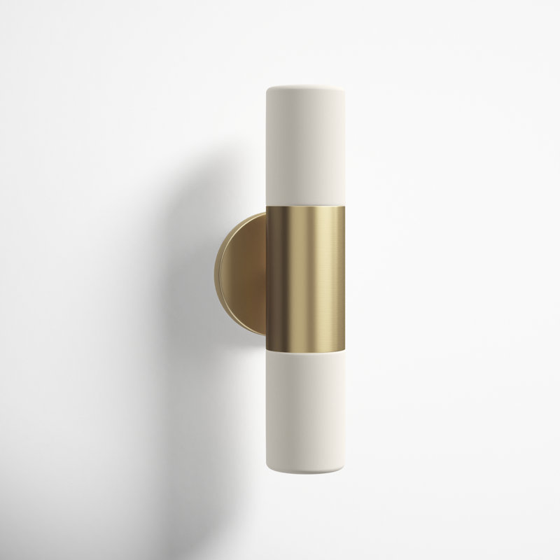 Otto Steel Armed Sconce, Aged Brass