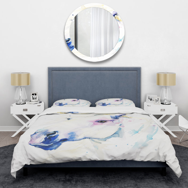Ensemble de housse couette moderne et contemporain, Housse simple + 1 taie décorative