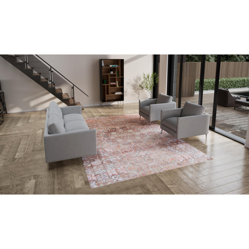 Pink Alchemy Transitional Silk Rug - 8'8" x 12'3"