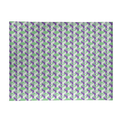 Tapis vert/mauve/gris zone skyscrapers