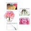 10 " Faux Peony in Glass Vase-40309294