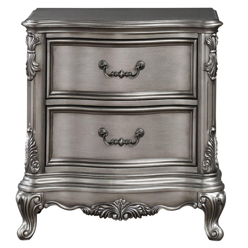 Table de chevet, table de chevet moderne à 2 tiroirs pour la chambre à coucher