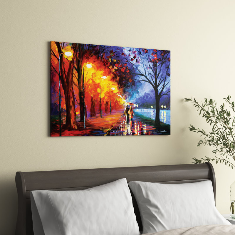 Alley By The Lake I by Leonid Afremov - Wrapped Canvas Painting, 101.6 cm H x 66.04 cm W x 1.91 cm D