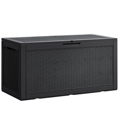 GUNJI 100 Gallon Water Resistant Resin Lockable Deck Box by GUNJI