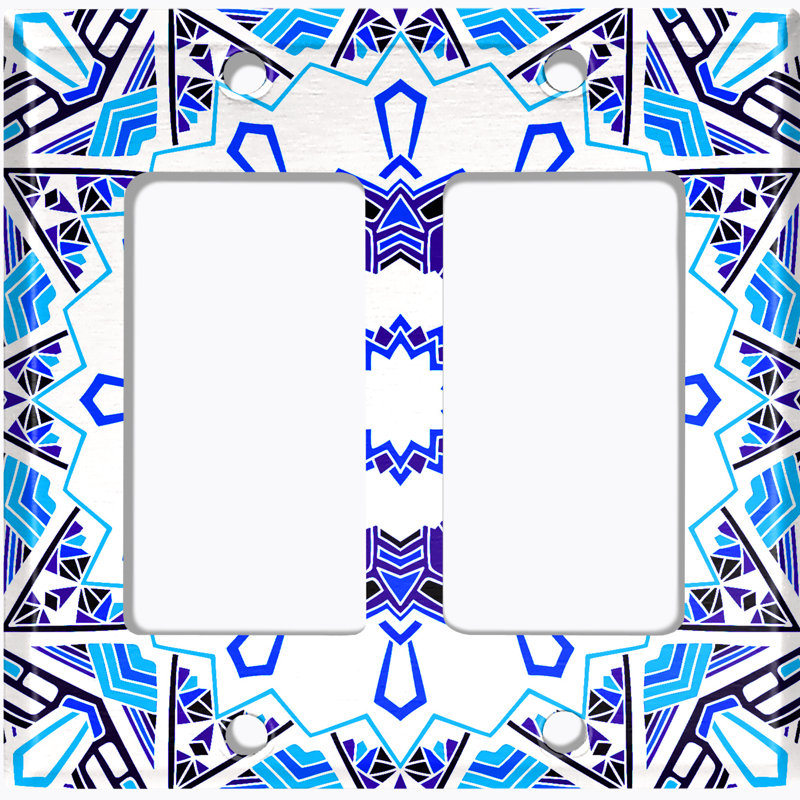 Patterned 2 - Gang Rocker Standard Wall Plate