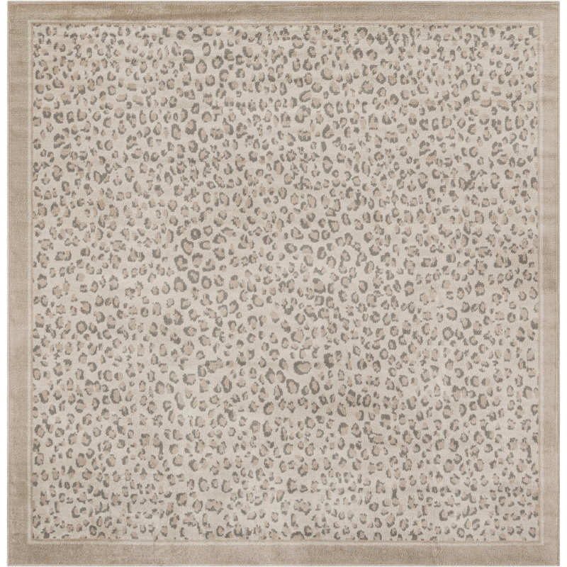 Pardus Teonni Rug, Ivory, Square 7'10"