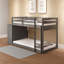 Gaston Grey Finish Twin/Twin Bunk Bed W/4 Drawers & 3 Compartments