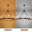 Lustre en roue de chariot à 12 lumières à intensité variable Jashlyn-65013824