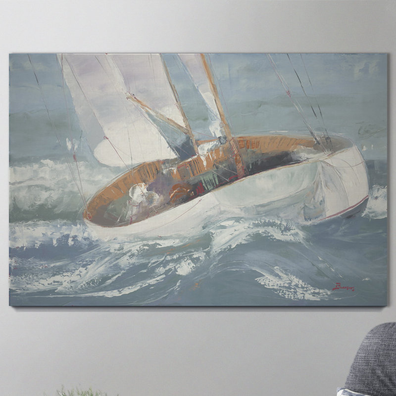 « out to sea », peinture sur toile tendue, H 12 po x l 8 po x P 1 po