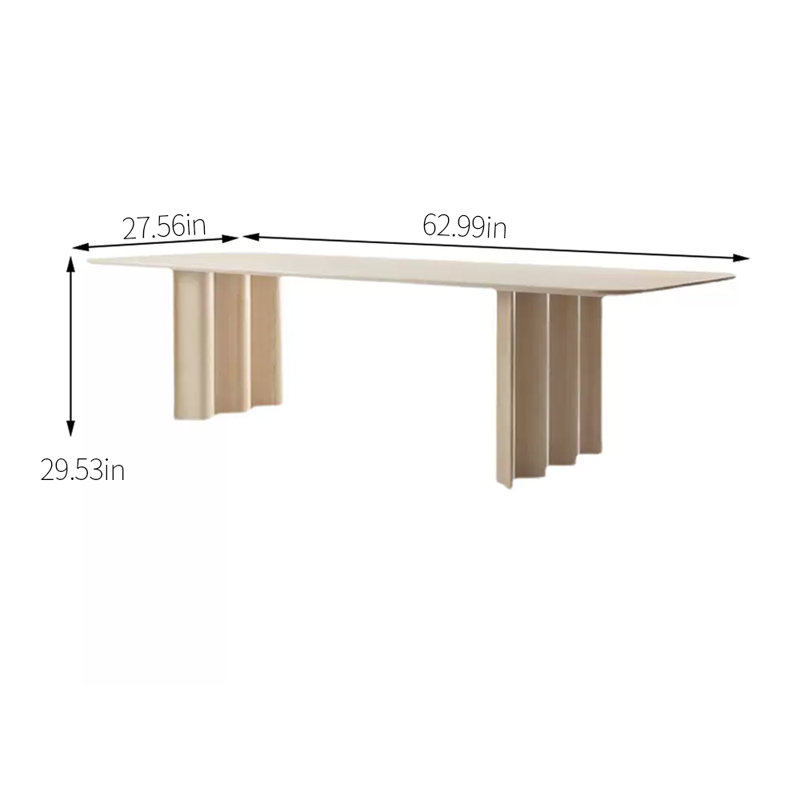Table de salle à manger Rubell, L 27,56 po x L 62,99 po