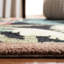 Tapis en laine crocheté à la main à motif floral Hogle-21278925