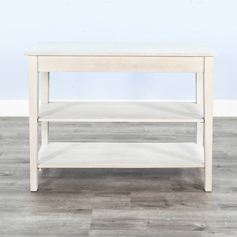 Binson 42'' Solid Wood Console Table, Gray