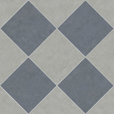 Lithos 12X12 Checkerboard Sage And Cobalto