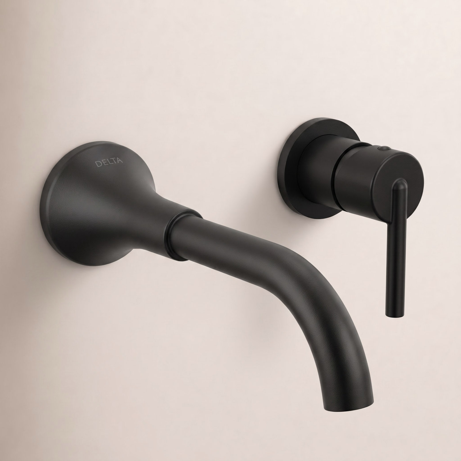 Trinsic Wall-Mounted Bathroom Faucet, Matte Black