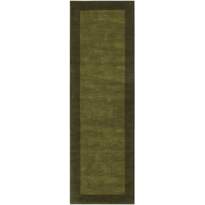 Dolma Handmade Hand Loomed Wool Dark and Hunter Green Rug