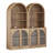 71" Tall Arched Bookshelf with Glass Doors, Set of 2, Camel-1986716426