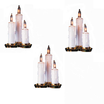 Kurt Adler 15-Light Triple Candle Light Set