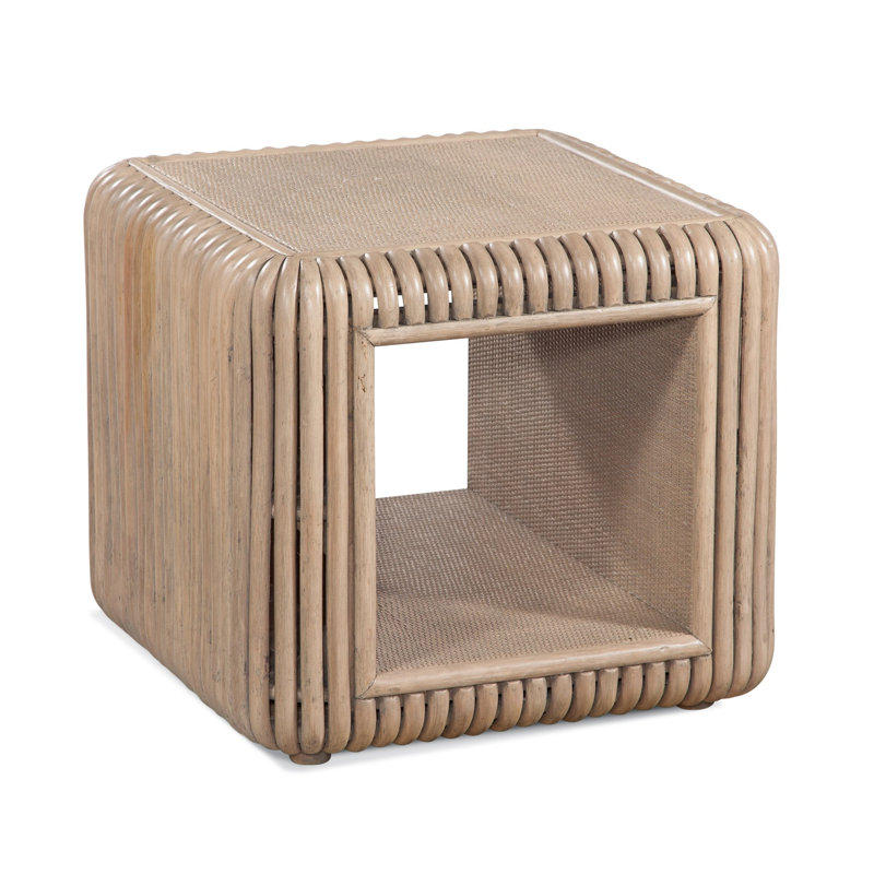Tulum End Table, Bisque