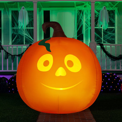 Décoration d'extérieur gonflable citrouille d'Halloween de 5 pi de hauteur Joyfy