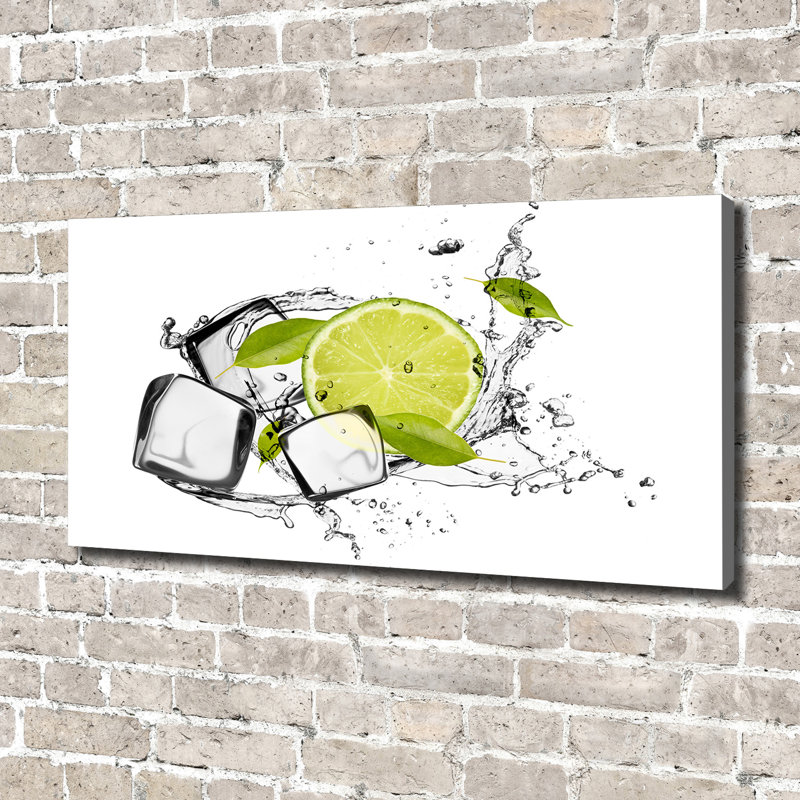 Lime With Ice - Wrapped Canvas Print