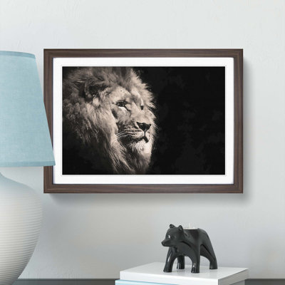 Portrait of a Proud Lion - Framed Print