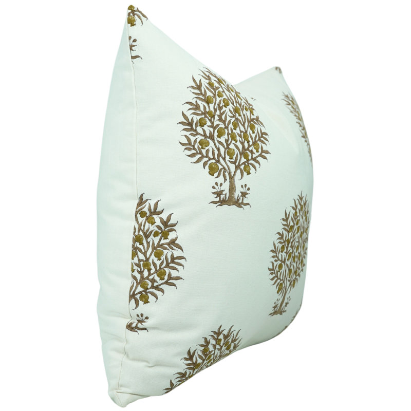 Housse de coussin en coton imprimé à la main Boho Home Accent, H 36 po x l 14 po