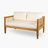 Solaria Modern Coastal Acacia Wood 4-Piece Patio Conversation Set With Deep Seating Cushions And Coffee Table-116647845