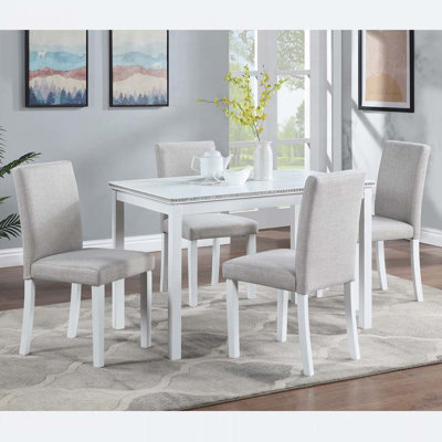 5 Piece Wooden Dining Table Set