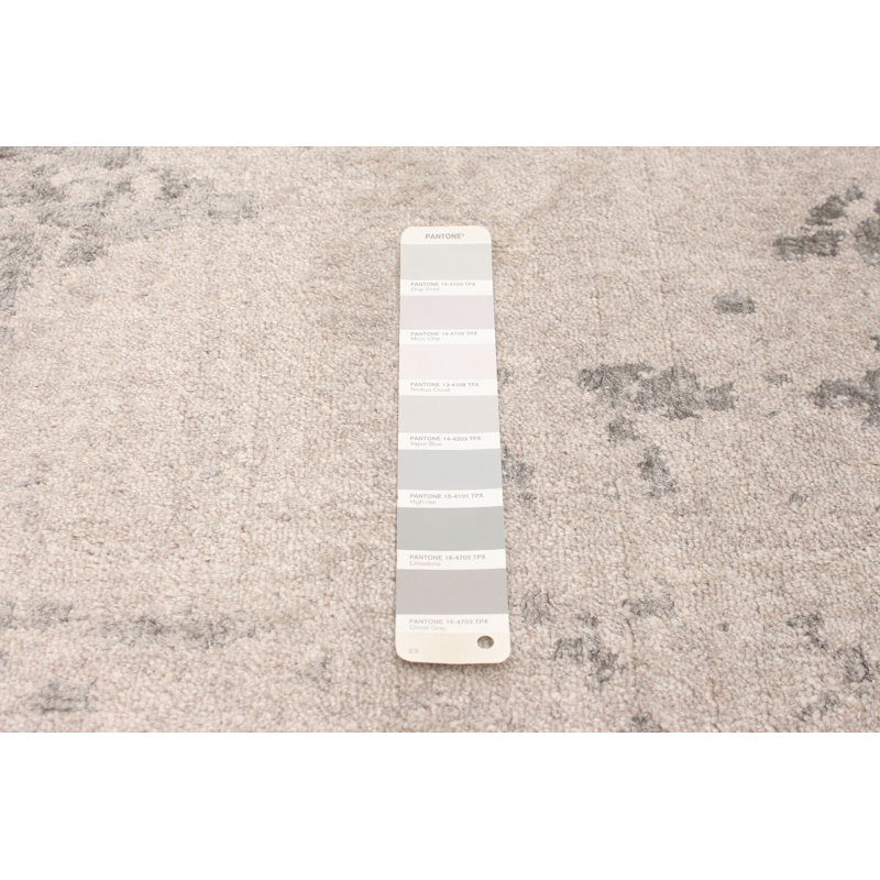 Tapis oriental gris clair noué à la main Massie
