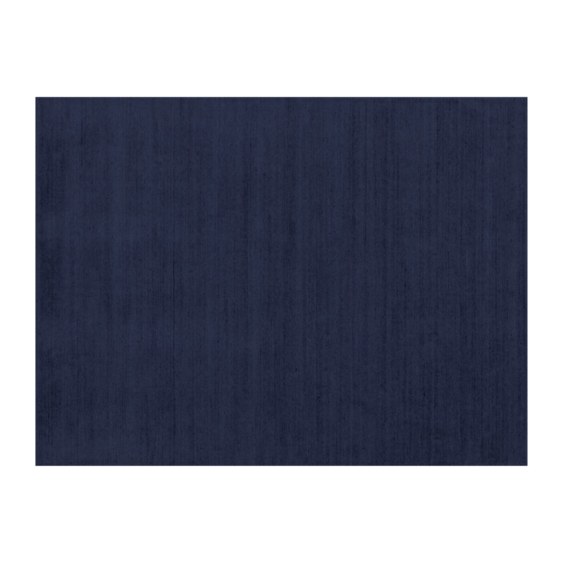 Tapis tissé à la main - bleu marine - 5 po x 8 po, Rectangle 9 pi x 12 pi