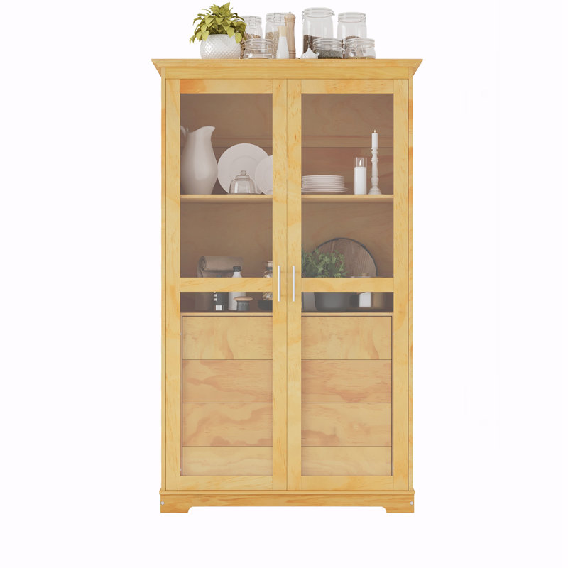 Armoire de rangement de cuisine autoportante, Naturel