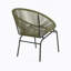 Chaise d'extérieur en osier vert, ensemble de 2-583064710