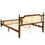 Walnut Queen Bed With Decor, Pine, Platform, Spacious Pine Wood Ornament, Walnut Colour, Structure-52379096