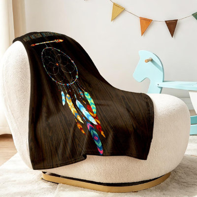 Jeté transparent en flanelle de molleton ultra doux, avec imprimé recto de Dream Catcher