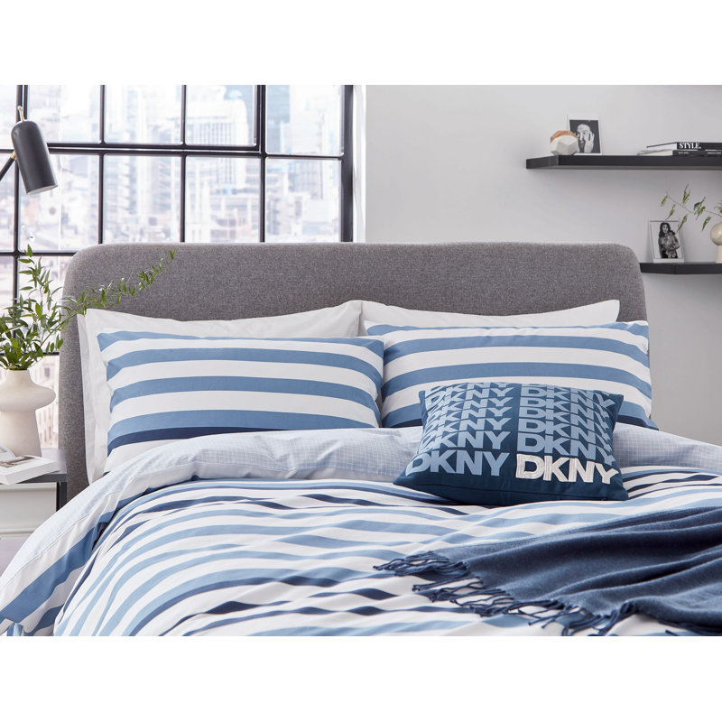 Urban Stripe Square Cushion, Blue
