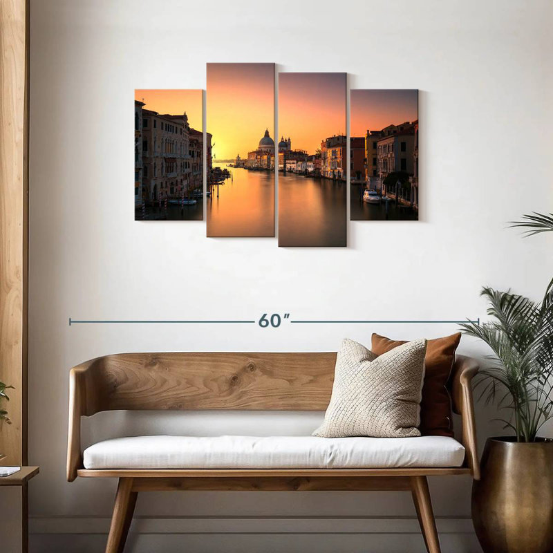 Lilie Grand Canal au coucher du soleil, H 27 po x l 43 po