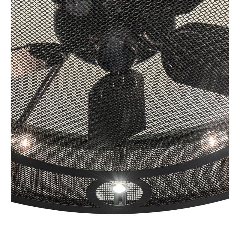 48" Wide Paloma Golpe Chandel-Air, Satin Black Wrought Iron, 10" H x 56" W x 56" D
