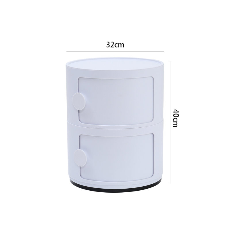 Kinsli Side Table with Storage, White