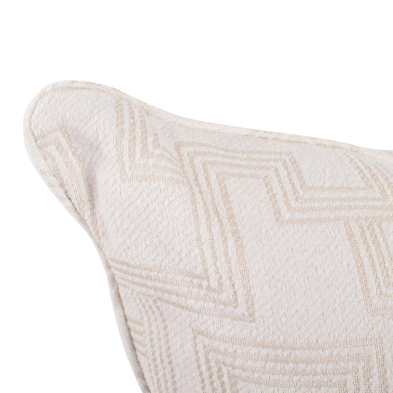 Indoor/Outdoor Pillow Syros Fog, Natural Striped, 20"H x 20"W, Square