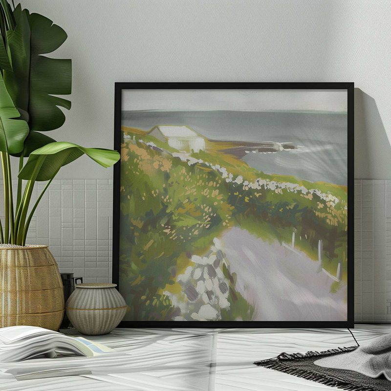 «Floral Coastal Walk I», Zinc patiné, H 13,75 po x l 13,75 po