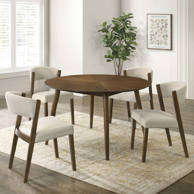 Table de salle à manger ronde Mid-Century moderne