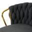 Tabouret haut de style moderne avec pattes plaquées or et chaise de bar en lin, convient au café-bar restaurant (ensemble de 2)-1135307824