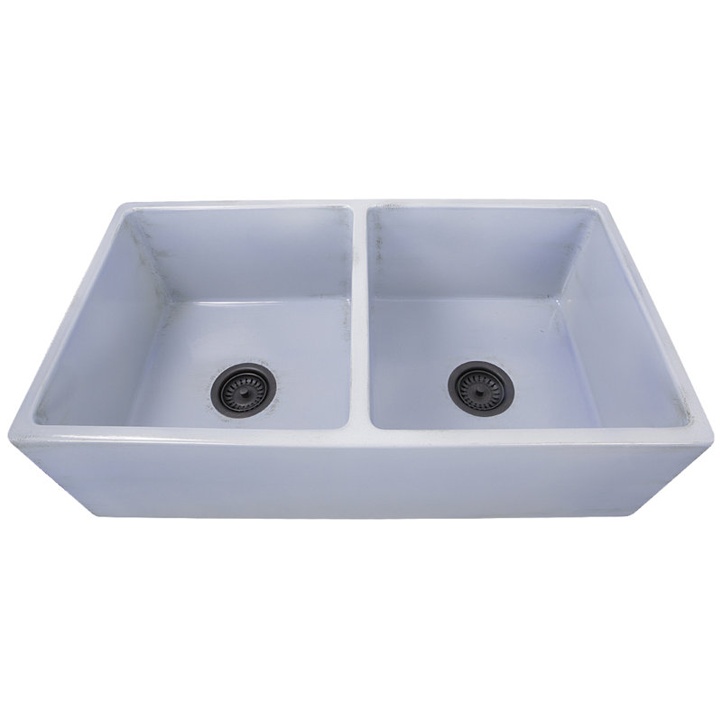 Vineyard 33'' L Double Basin Kitchen Sink, Shabby Sugar