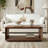 47.5" Wide Coffee Table with Open Lower Shelf — Satin Walnut Scandinavian MDF Center Table for Living Room | Evie-252161746