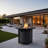 32" W 50000BTU Round Outdoor Propane Fire Pit Table with Wicker baes for Hidden Gas Tank Space and Cover lid