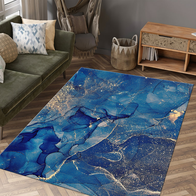 Chic Non Woven Thin Type Printed Rug with Intricate Floral Design and Border Detailing in Warm Tones Ideal for Adding a Touch of Sophistication to Any Living Space