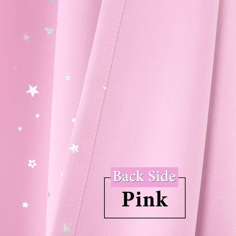 Blackout Star Curtains for Kids Room Boys Girls Twinkle Stars Thermal Insulated Cute Thick Soft Curtain Drapes, Grommet Top, 1 Panel