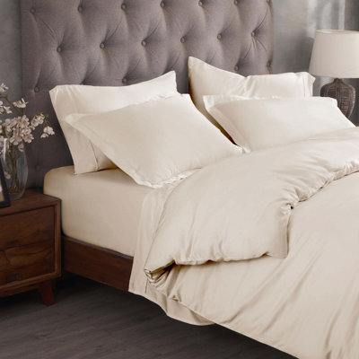 Ensemble de housse de couette en coton égyptien à densité de tissage 300 fils avec taies décoratives